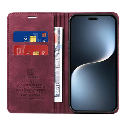 BETOPNICE 003 For Honor Magic7 Pro 5G Wallet Case Leather Phone Cover with Stand