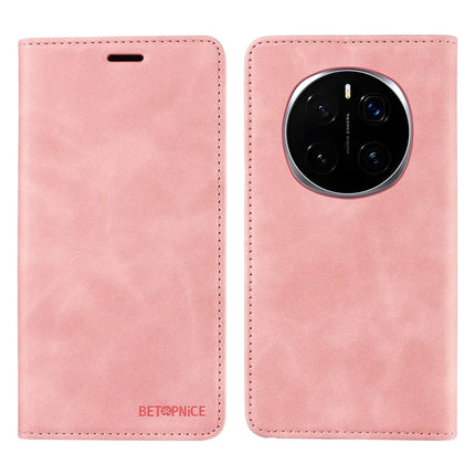 BETOPNICE 003 For Honor Magic7 Pro 5G Wallet Case Leather Phone Cover with Stand - Pink