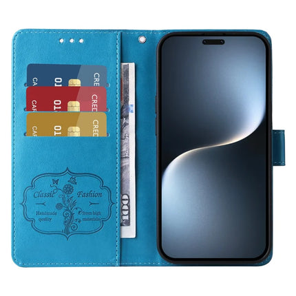 For Honor Magic7 Pro 5G Leather Case Butterfly Floral Imprint Wallet Stand Cover