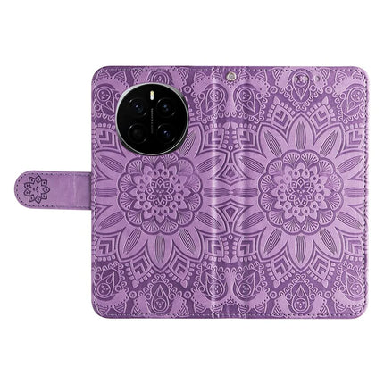 For Honor Magic7 5G Case Sunflower Imprint Leather Wallet Phone Cover
