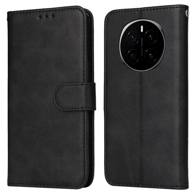 For Honor Magic7 5G Case Wallet PU Leather Folio Flip Phone Cover - Black