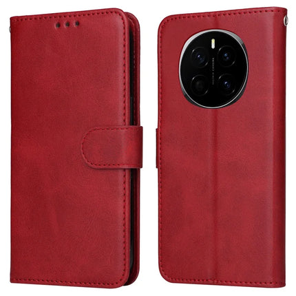 For Honor Magic7 5G Case Wallet PU Leather Folio Flip Phone Cover - Red