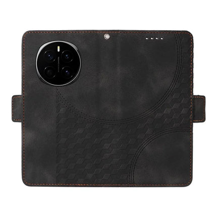 For Honor Magic7 5G Case PU Leather Phone Cover Rhombus Starry Imprinted