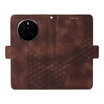 For Honor Magic7 5G Case PU Leather Phone Cover Rhombus Starry Imprinted