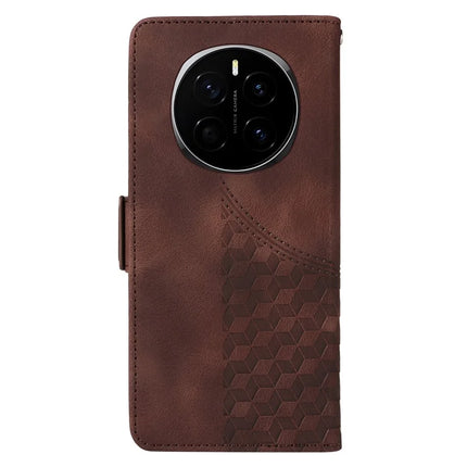 For Honor Magic7 5G Case PU Leather Phone Cover Rhombus Starry Imprinted