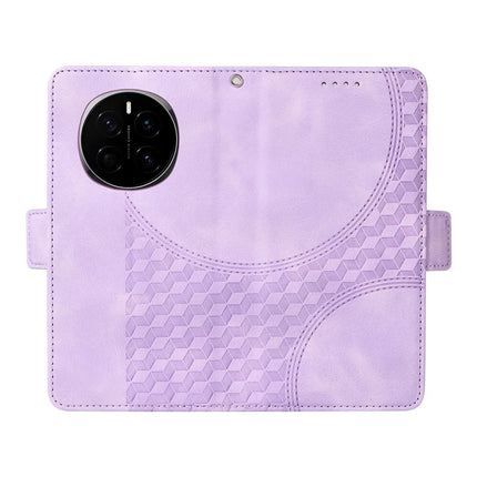 For Honor Magic7 5G Case PU Leather Phone Cover Rhombus Starry Imprinted