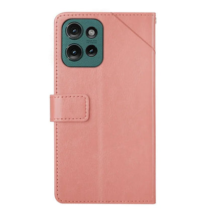 For Motorola Moto G Play (2025) 4G / G Power (2025) Case Y-Shaped Lines Imprint Leather Phone Cover