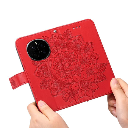 For Honor Magic7 5G Case PU Leather Wallet Floral Phone Cover Stand View