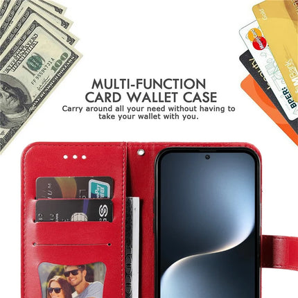 For Honor Magic7 5G Case PU Leather Wallet Floral Phone Cover Stand View
