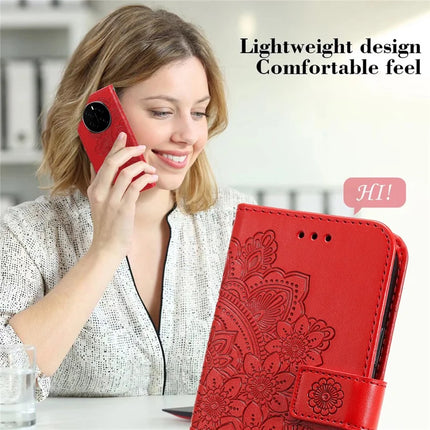 For Honor Magic7 5G Case PU Leather Wallet Floral Phone Cover Stand View