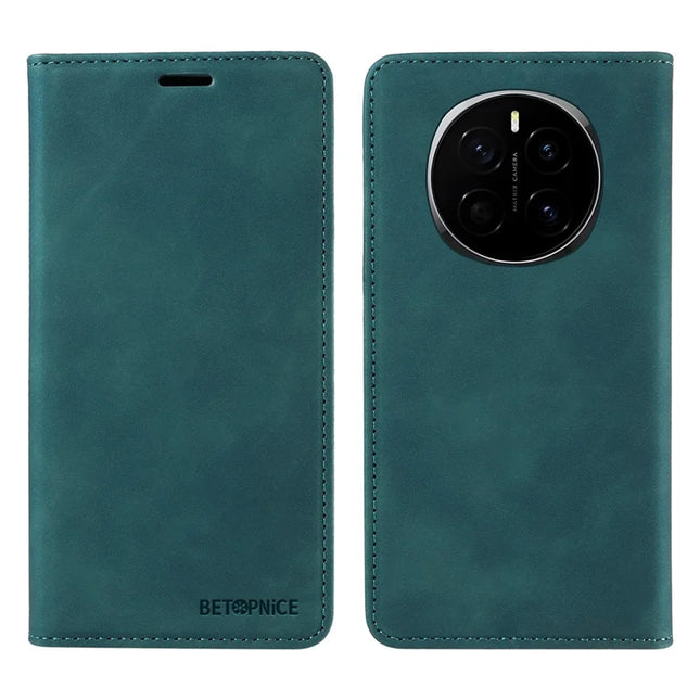 BETOPNICE 003 For Honor Magic7 5G Wallet Case Leather Phone Cover with Stand - Green