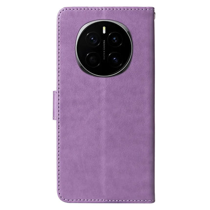 For Honor Magic7 5G Leather Case Butterfly Floral Imprint Wallet Stand Cover
