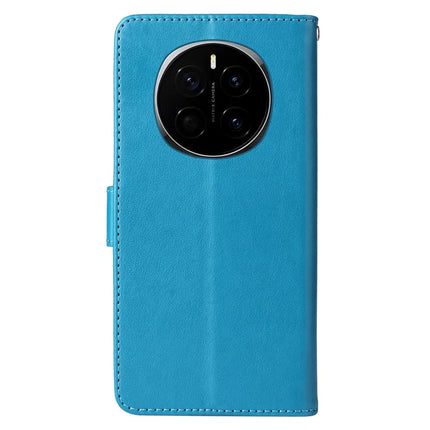 For Honor Magic7 5G Leather Case Butterfly Floral Imprint Wallet Stand Cover