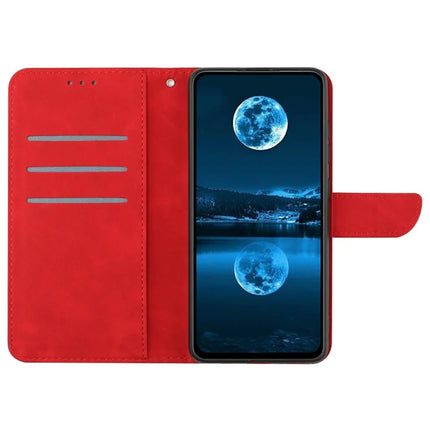 For Realme C75 Case Skin Touch Lines PU Leather Flip Phone Cover