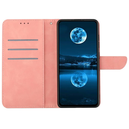 For Realme C75 Case Skin Touch Lines PU Leather Flip Phone Cover
