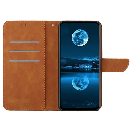 For Realme C75 Case Skin Touch Lines PU Leather Flip Phone Cover