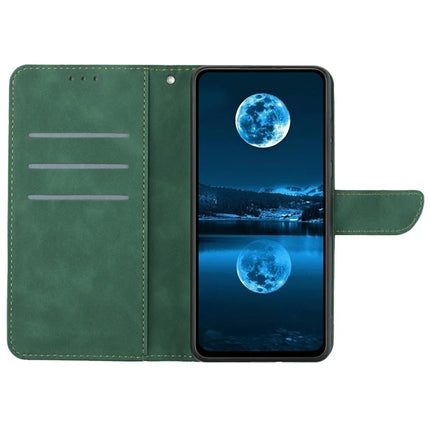 For Realme C75 Case Skin Touch Lines PU Leather Flip Phone Cover