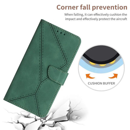 For Realme C75 Case Skin Touch Lines PU Leather Flip Phone Cover
