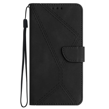 For Realme C75 Case Skin Touch Lines PU Leather Flip Phone Cover