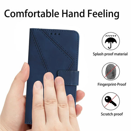 For Realme C75 Case Skin Touch Lines PU Leather Flip Phone Cover