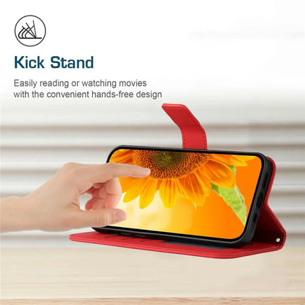 For Realme C75 Case Sunflower Imprint Leather Wallet Phone Cover with Wrist Strap