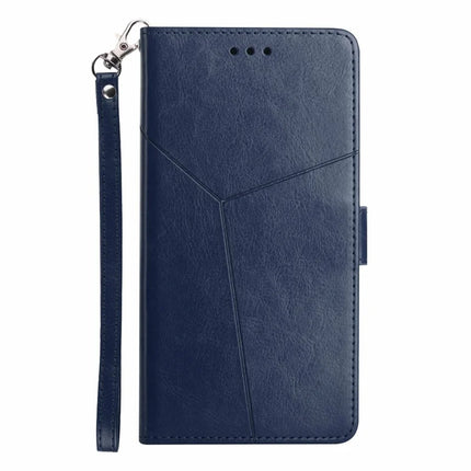 For Realme C75 Case Y-Shaped Lines Imprint Leather Phone Cover
