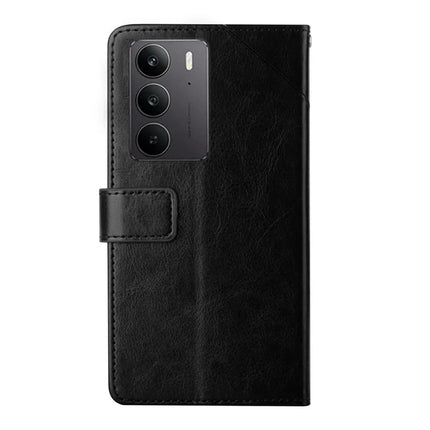 For Realme C75 Case Y-Shaped Lines Imprint Leather Phone Cover