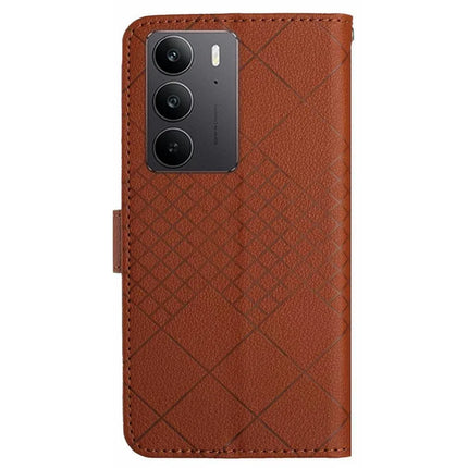 For Realme C75 Wallet Phone Case Imprint PU Leather Flip Folio Cover