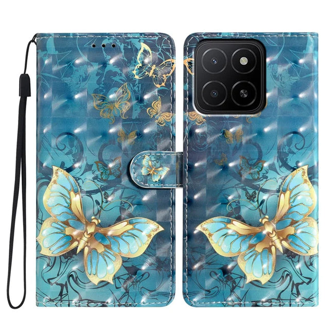 For Honor X5b / X5b Plus Case PU Leather Wallet Phone Cover 3D Pattern Printing - Butterfly
