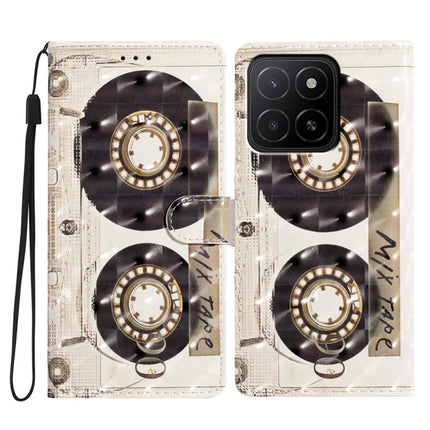 For Honor X5b / X5b Plus Case PU Leather Wallet Phone Cover 3D Pattern Printing - Tape