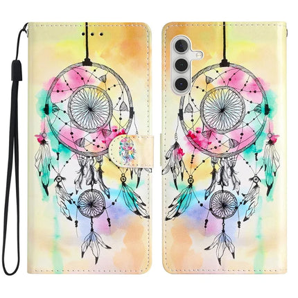 For Samsung Galaxy A56 5G Wallet Case PU Leather Pattern Printing Stand Phone Cover with Strap - Wind Chime