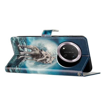 For Honor Magic7 Lite 5G / X9c 5G / X60 Pro 5G Wallet Case PU Leather Pattern Printing Stand Phone Cover with Strap