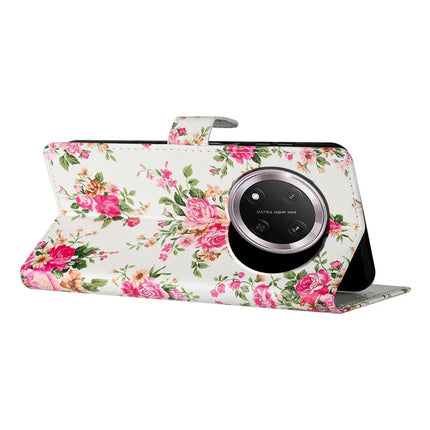 For Honor Magic7 Lite 5G / X9c 5G / X60 Pro 5G Wallet Case PU Leather Pattern Printing Stand Phone Cover with Strap