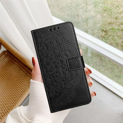 For Samsung Galaxy A26 5G Leather Case with Card Slots Mandala Pattern Phone Cover Stand