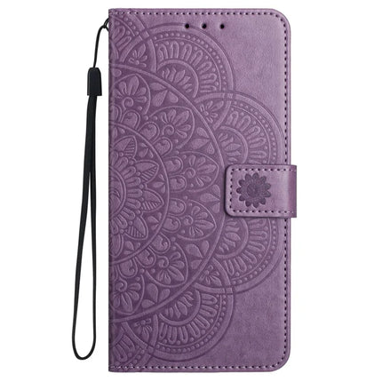 For Samsung Galaxy A26 5G Leather Case with Card Slots Mandala Pattern Phone Cover Stand