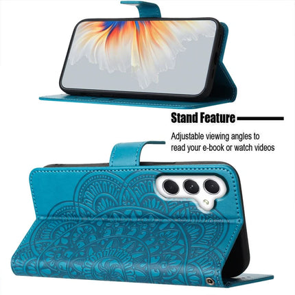 For Samsung Galaxy A56 5G Leather Case with Card Slots Mandala Pattern Phone Cover Stand