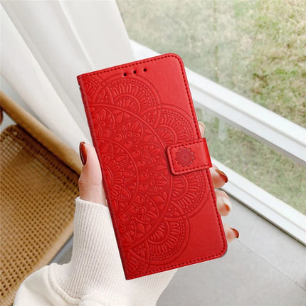 For Samsung Galaxy A56 5G Leather Case with Card Slots Mandala Pattern Phone Cover Stand