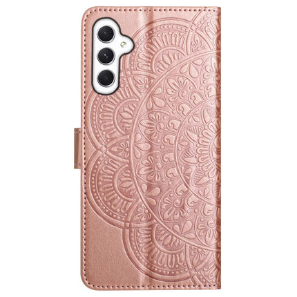 For Samsung Galaxy A56 5G Leather Case with Card Slots Mandala Pattern Phone Cover Stand