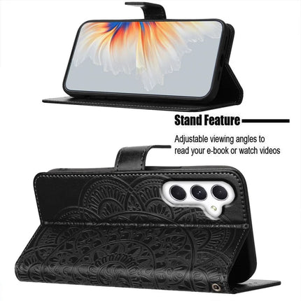 For Samsung Galaxy A56 5G Leather Case with Card Slots Mandala Pattern Phone Cover Stand