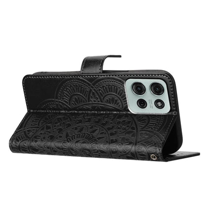 For Motorola Moto G75 5G Leather Case with Card Slots Mandala Pattern Phone Cover Stand