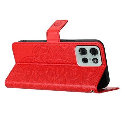 For Motorola Moto G75 5G Leather Case with Card Slots Mandala Pattern Phone Cover Stand