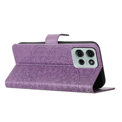 For Motorola Moto G75 5G Leather Case with Card Slots Mandala Pattern Phone Cover Stand