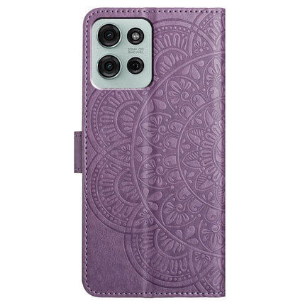 For Motorola Moto G75 5G Leather Case with Card Slots Mandala Pattern Phone Cover Stand