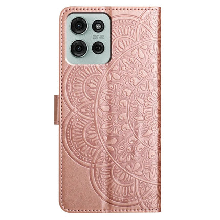 For Motorola Moto G75 5G Leather Case with Card Slots Mandala Pattern Phone Cover Stand