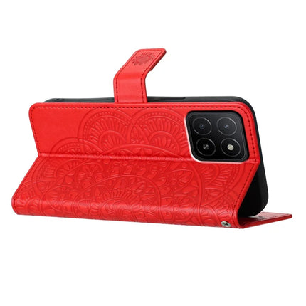 For Honor X5b Plus  /  X5b Leather Case with Card Slots Mandala Pattern Phone Cover Stand