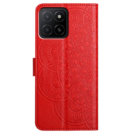 For Honor X5b Plus  /  X5b Leather Case with Card Slots Mandala Pattern Phone Cover Stand