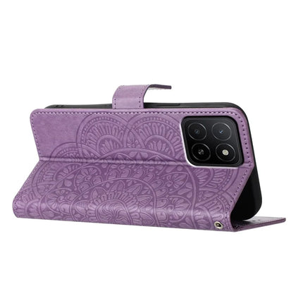 For Honor X5b Plus  /  X5b Leather Case with Card Slots Mandala Pattern Phone Cover Stand