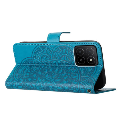For Honor X5b Plus  /  X5b Leather Case with Card Slots Mandala Pattern Phone Cover Stand