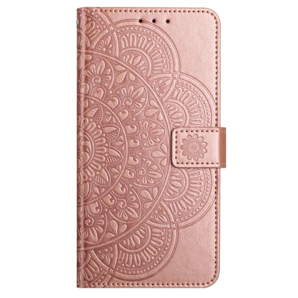 For Honor X5b Plus  /  X5b Leather Case with Card Slots Mandala Pattern Phone Cover Stand
