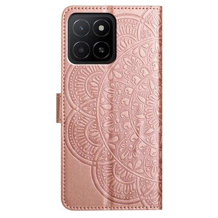 For Honor X5b Plus  /  X5b Leather Case with Card Slots Mandala Pattern Phone Cover Stand